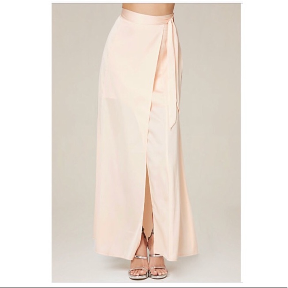 FINAL SALE! NWT Bebe Satin Wrap Maxi Skirt